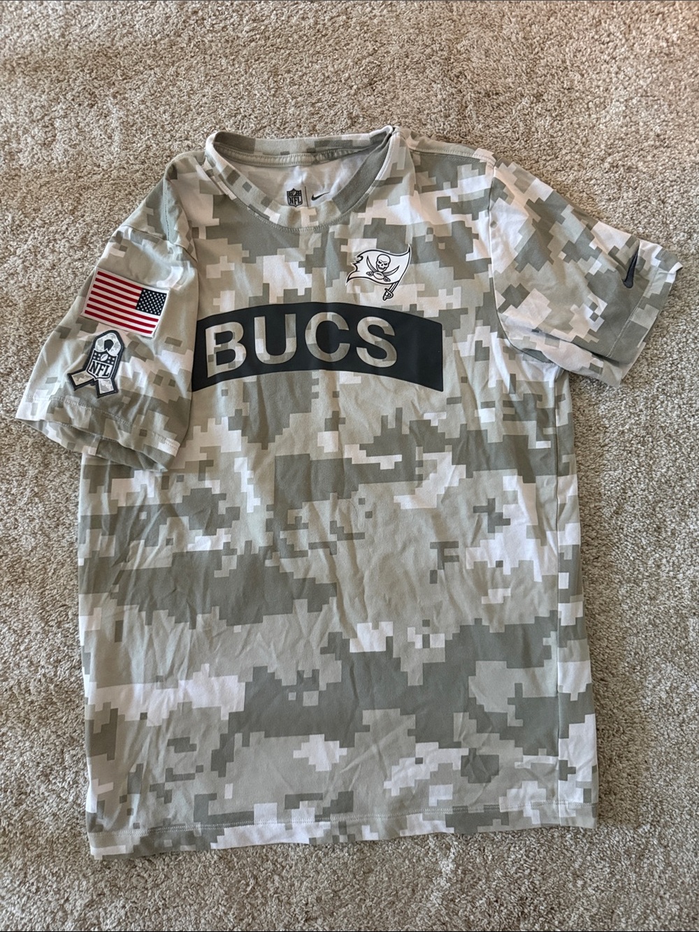 NIKE Tampa Bay Buccaneers Camo 'BUCS' Short-Sleeve Shirt